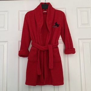 Kids’ Adorable Robe with Dog and Presents Graphic